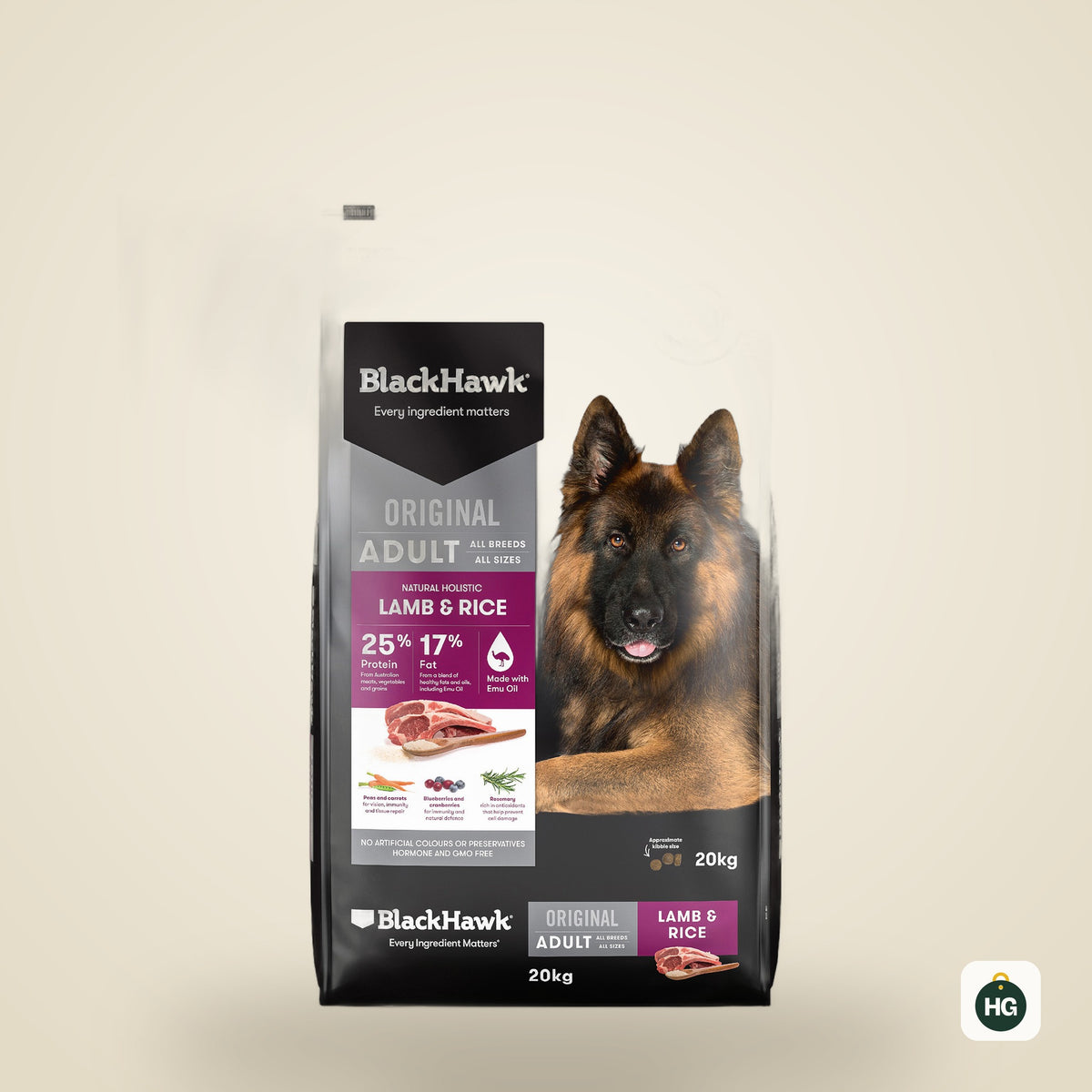Black Hawk Original Lamb & Rice Adult 20kg bag